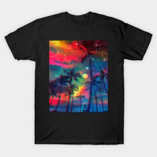 Rainbow Palm Trees T-Shirt